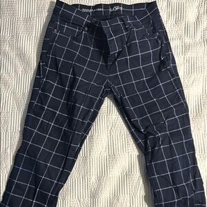 LOFT Navy Checkered Jeans